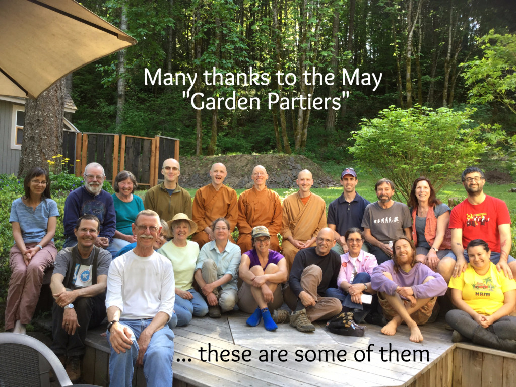 Thank you to everyone who helped make this a special day. Pictured are some of those who stayed for the tea following our day in the garden at the Pacific Hermitage.